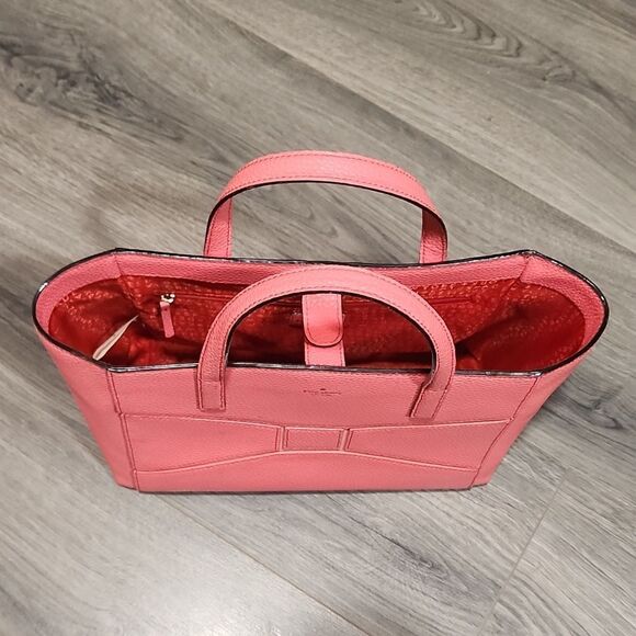 Kate Spade Flamingo Pink Bridge Place Francisca Bow Pebbled Leather 💥💥HP 9/29 - Picture 8 of 10